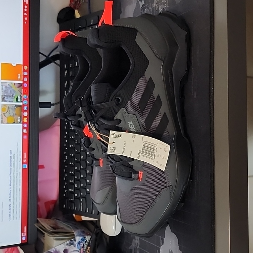 Adidas Terrex AX4 Primegreen M FZ3280 shoes black grey Sz 13